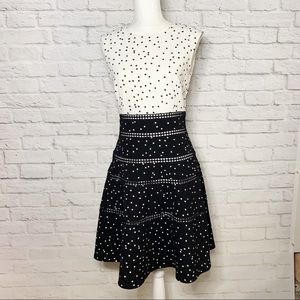 NWT Womens Taylor polka dot fit n flare dress